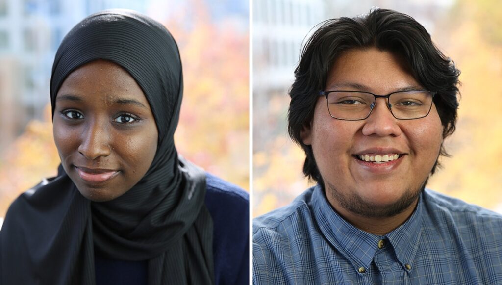 Faduma Hussein and Ethan Brown